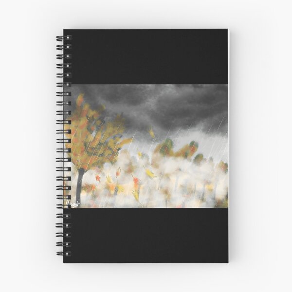 Item preview, Autumn Rainstorm Landscape with Falling Leaves designed and sold by lcnsdjstrtrystd.