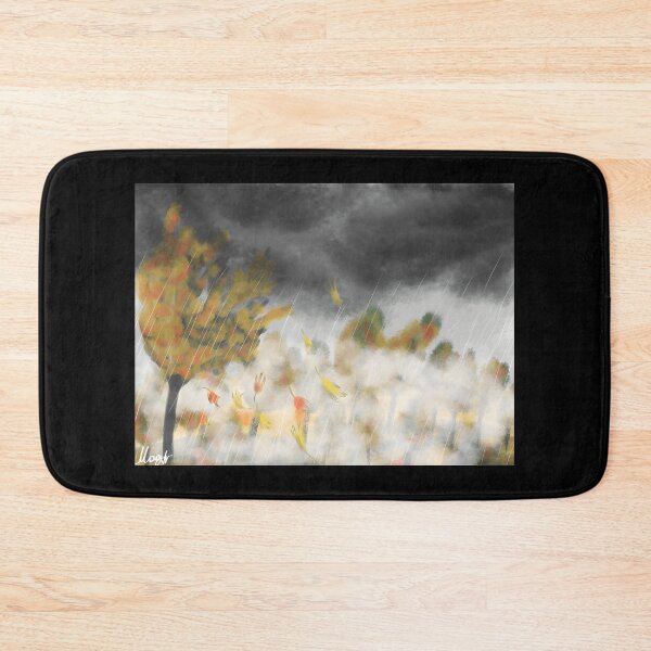 Item preview, Autumn Rainstorm Landscape with Falling Leaves designed and sold by lcnsdjstrtrystd.