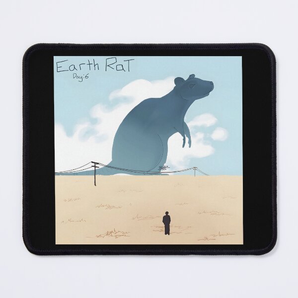Item preview, Giant Earth Rat Illustration with Person in Desert designed and sold by elijbclaude.