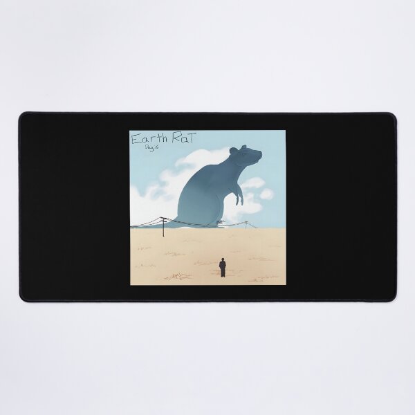 Item preview, Giant Earth Rat Illustration with Person in Desert designed and sold by elijbclaude.