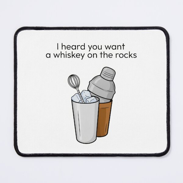 Item preview, Whiskey on the Rocks Bartender Quote designed and sold by NiftyWrx.