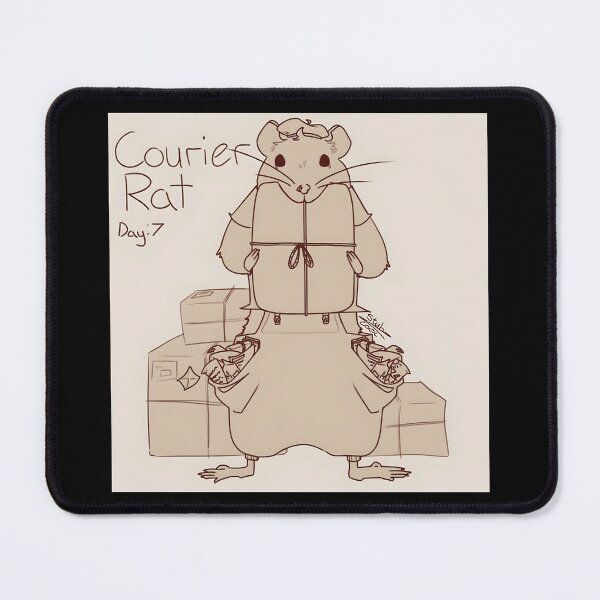 Item preview, Courier Rat Cartoon Illustration designed and sold by elijbclaude.