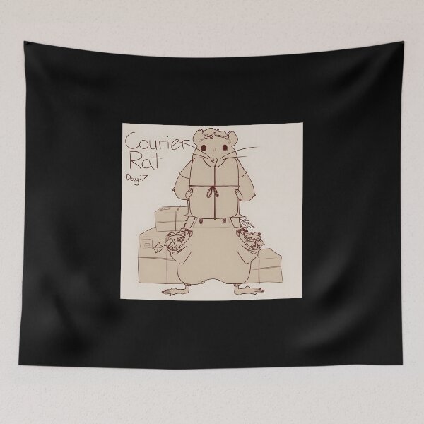 Item preview, Courier Rat Cartoon Illustration designed and sold by elijbclaude.