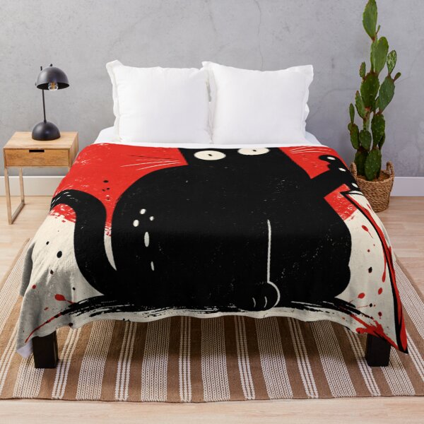 Item preview, Confused Black Cat What Dark Humor Illustration designed and sold by AbstractAuraArt.