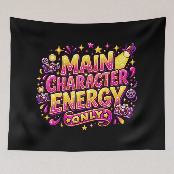 Item preview, Main Character Energy Only Retro Pop Art designed and sold by HANG ON STUDIO .