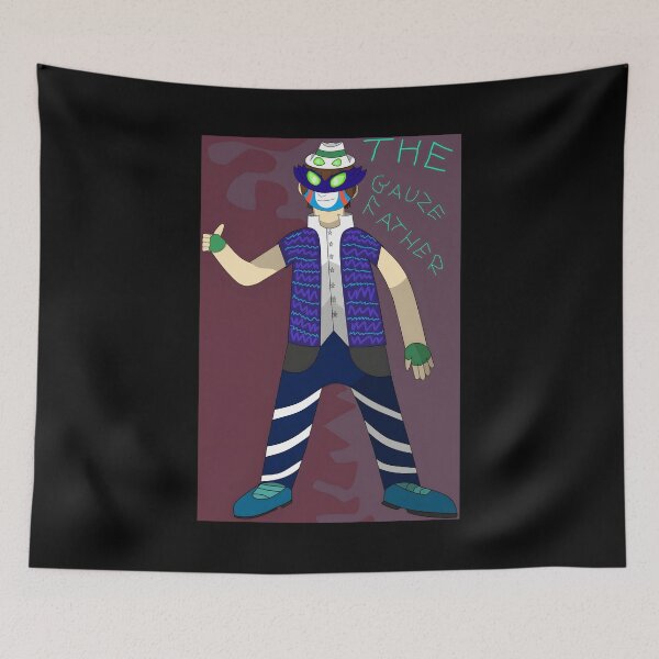 Item preview, The Gauze Father Character Art with Mask and Blue Outfit designed and sold by lcnsdjstrtrystd.