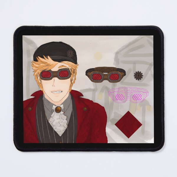 Item preview, Steampunk Inventor Character with Red Goggles and Victorian Attire designed and sold by elijbclaude.