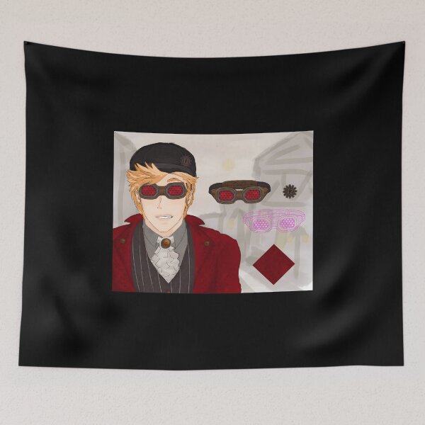 Item preview, Steampunk Inventor Character with Red Goggles and Victorian Attire designed and sold by elijbclaude.
