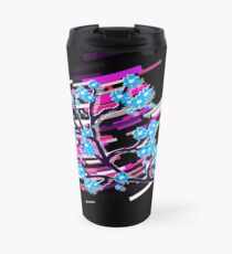 Blossoms branch Eighties Retro Violet and Purple Travel Mug