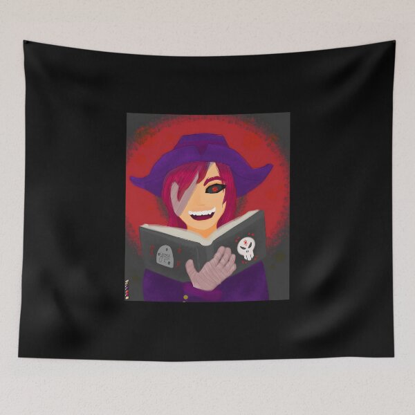 Item preview, Dark Wizard Reading a Spellbook with Red Eye and Purple Hat designed and sold by elijbclaude.