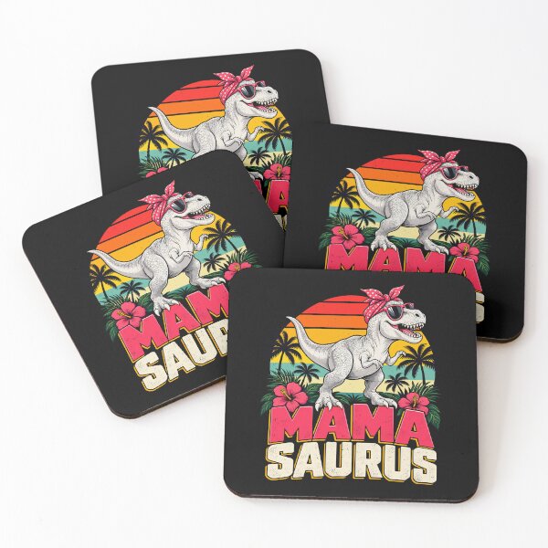 Item preview, Mama Saurus Dinosaur Mom Retro T Rex Tropical Design designed and sold by stmpdwrld.
