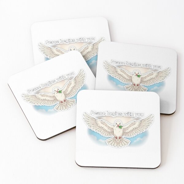 Item preview, Peace Dove with Leaf and Quote designed and sold by NiftyWrx.
