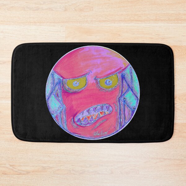 Item preview, Boarded Ears Scar-E-Moji (Inverted Alien Edition) Neon Magenta Horror designed and sold by Grimmlar.