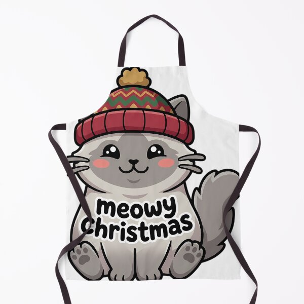 Item preview, Cute Christmas Ragdoll Cat Wearing a Knitted Bobble Hat - Meowy Christmas designed and sold by pumsquare.