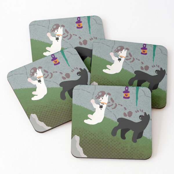 Item preview, Cute Cartoon Dogs Walking on Stone Path Illustration designed and sold by lcnsdjstrtrystd.