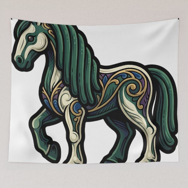 Item preview, Gothic Kelpie Emblem - Cryptid Water Horse Art designed and sold by IllumeInk.