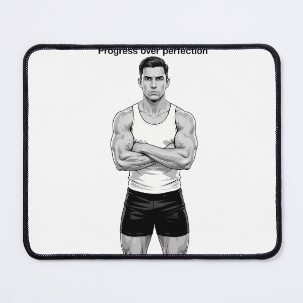 Item preview, Progress Over Perfection Bodybuilding Motivation designed and sold by NiftyWrx.