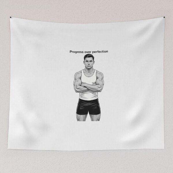 Item preview, Progress Over Perfection Bodybuilding Motivation designed and sold by NiftyWrx.