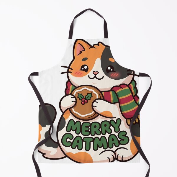 Item preview, Cute Christmas Calico Cat Holding a Gingerbread Cookie - Merry Catmas designed and sold by pumsquare.