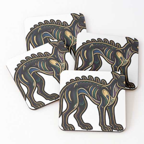 Item preview, Gothic Chupacabra Emblem - Cryptid Hound Art designed and sold by IllumeInk.