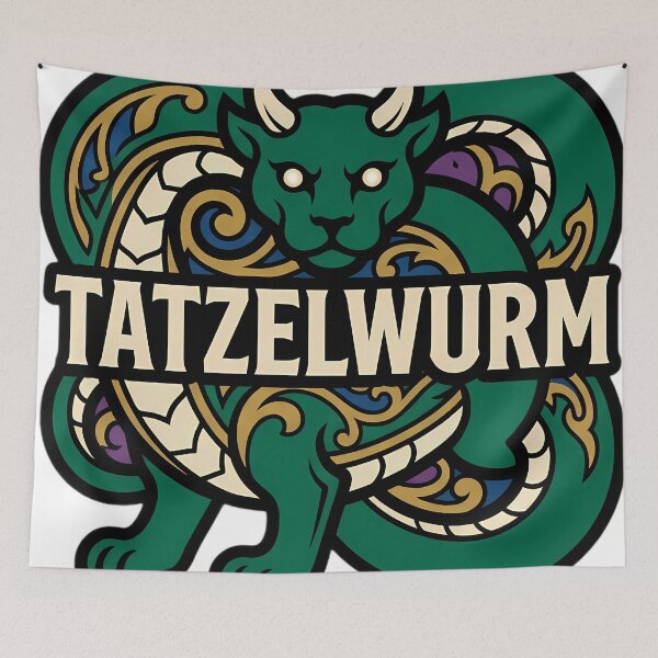 Item preview, Gothic Tatzelwurm Emblem - Cryptid Alpine Beast Art designed and sold by IllumeInk.