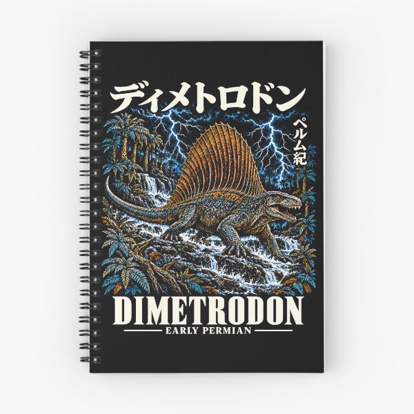 Artikelvorschau, Dimetrodon Frühes Perm Vintage Japanische Paläokunst entworfen und verkauft von Eh Plus Designs.