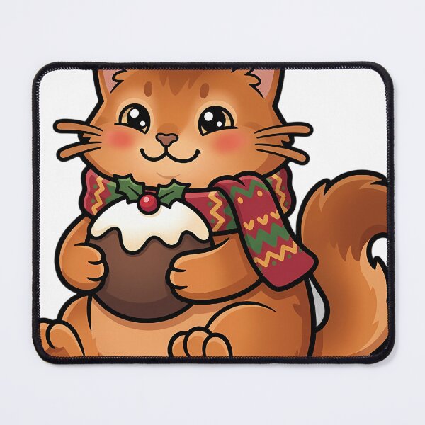 Item preview, Cute Christmas Somali Cat Holding a Christmas Pudding designed and sold by pumsquare.