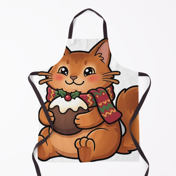 Item preview, Cute Christmas Somali Cat Holding a Christmas Pudding designed and sold by pumsquare.