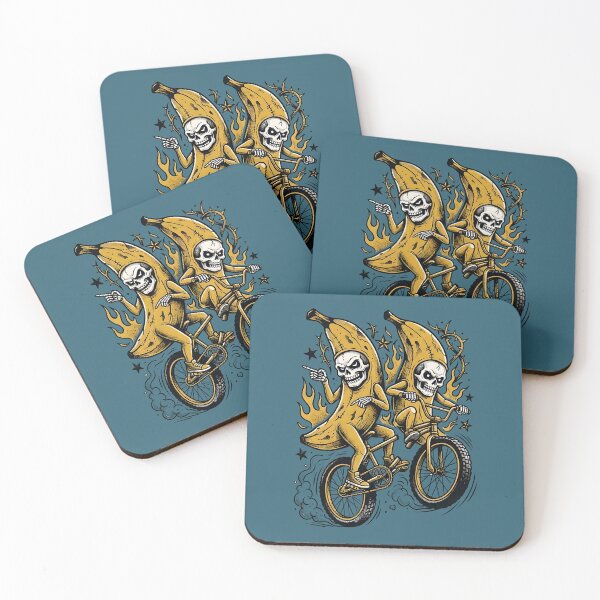 Item preview, The Ghouls Raise Hell Skeleton Bananas BMX Bike Graphic Art designed and sold by BrainConstip.