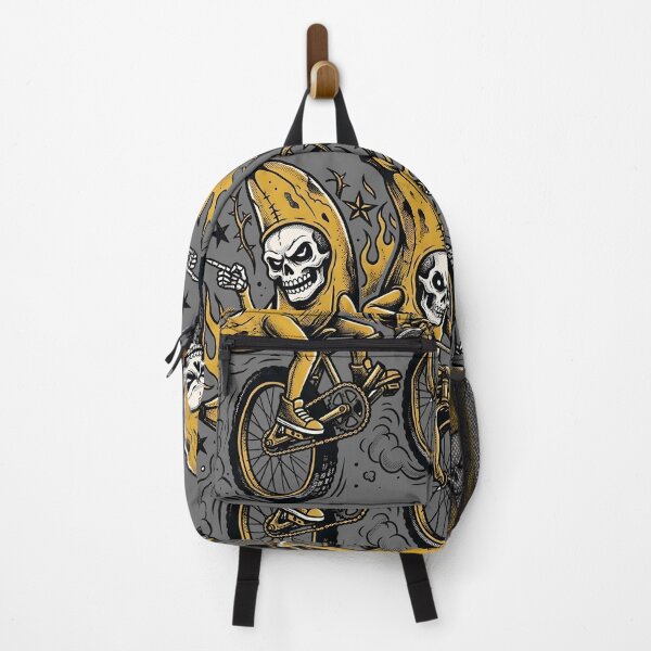 Item preview, The Ghouls Raise Hell Skeleton Bananas BMX Bike Graphic Art designed and sold by BrainConstip.