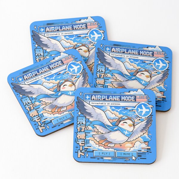 Item preview, Airplane Mode - Relaxed Seagull Glitch Manga designed and sold by Visual Dept..