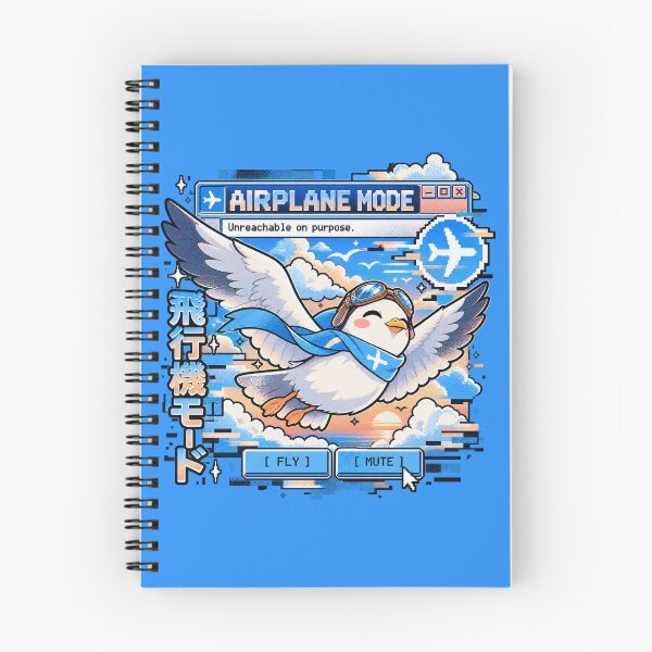 Item preview, Airplane Mode - Relaxed Seagull Glitch Manga designed and sold by Visual Dept..