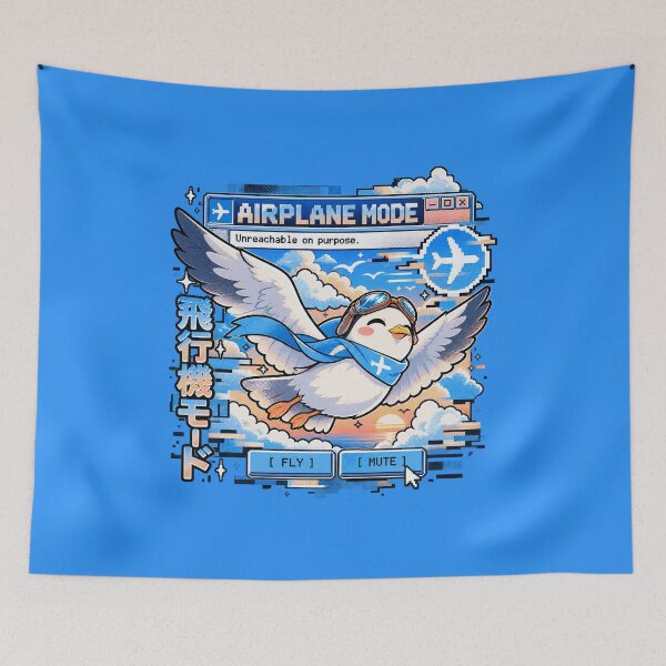 Item preview, Airplane Mode - Relaxed Seagull Glitch Manga designed and sold by Visual Dept..
