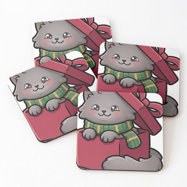 Item preview, Cute Christmas Persian Kitten Peeking Out of an Open Gift Box designed and sold by pumsquare.