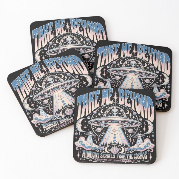 Item preview, Take Me Beyond Alien UFO Celestial Art Nouveau Retro Sci-Fi designed and sold by zzz888.