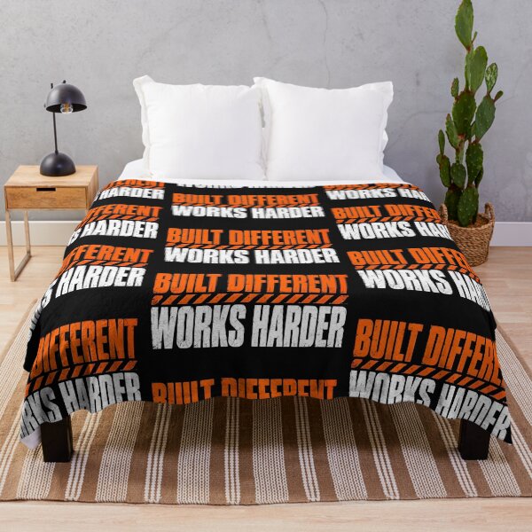 Item preview, Built Different Works Harder Blue Collar Shirt designed and sold by StudioBilly3000.