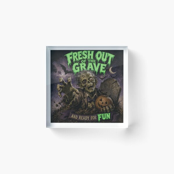 Item preview, Fresh out of the Grave Zombie Graphic Halloween designed and sold by Wabidasse's Tip-Top Tees.