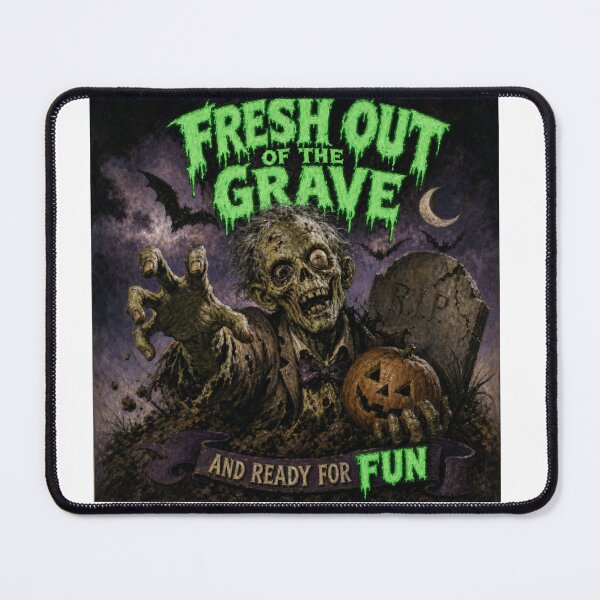 Item preview, Fresh out of the Grave Zombie Graphic Halloween designed and sold by Wabidasse's Tip-Top Tees.