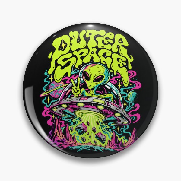 Item preview, Psychedelic Outer Space Alien Peace UFO designed and sold by zzz888.