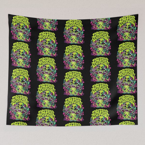 Item preview, Psychedelic Outer Space Alien Peace UFO designed and sold by zzz888.