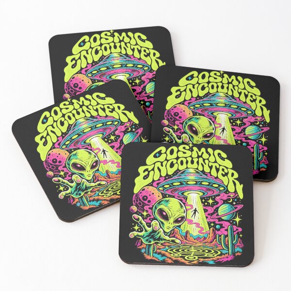 Item preview, Psychedelic Cosmic Encounter Alien UFO Abduction designed and sold by zzz888.