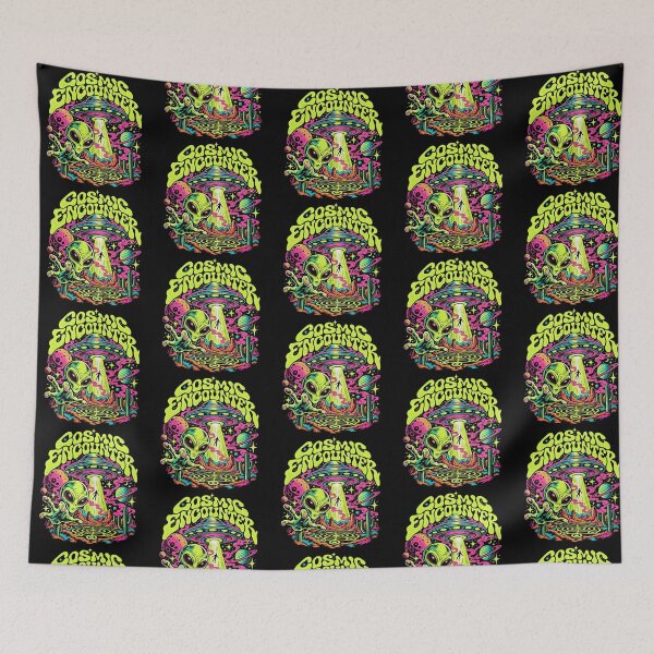 Item preview, Psychedelic Cosmic Encounter Alien UFO Abduction designed and sold by zzz888.