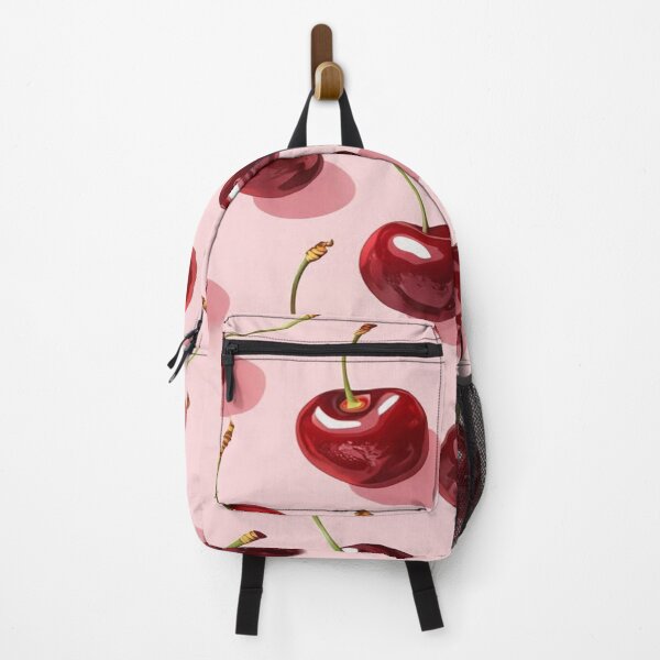 Item preview, Glossy Red Cherries on Soft Pink designed and sold by saly55887.