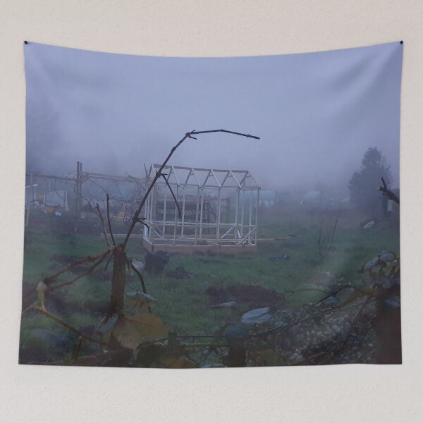Item preview, Foggy Allotment in Early Morning designed and sold by Lu-Lula.