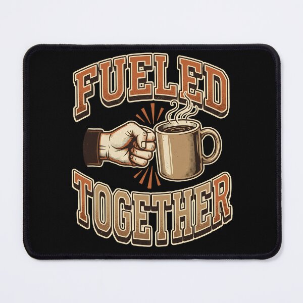 Item preview, Fueled Together: Coffee Friendship Morning Humor Vintage Cafe Kitchen Clipart Artwork Coffee Teamwork designed and sold by NewaveBoutique.