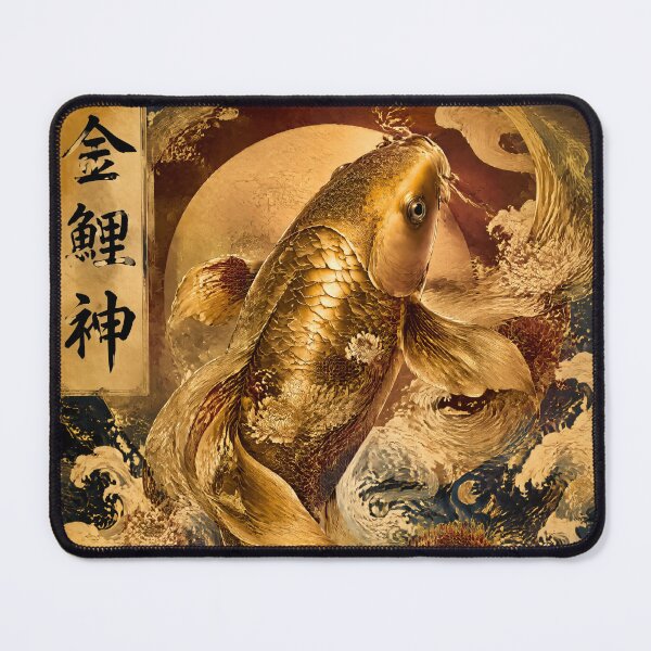 Item preview, Golden Koi Spirit | Japanese Mythology, Sacred Koi Fish & Japanese Wave Art designed and sold by kaxymax.