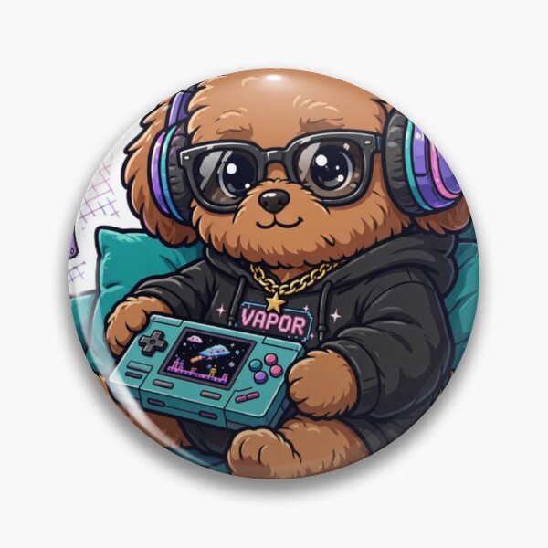 Item preview, Gamer Pup - Vaporwave Couch Vibes - Game On designed and sold by Mandatory.