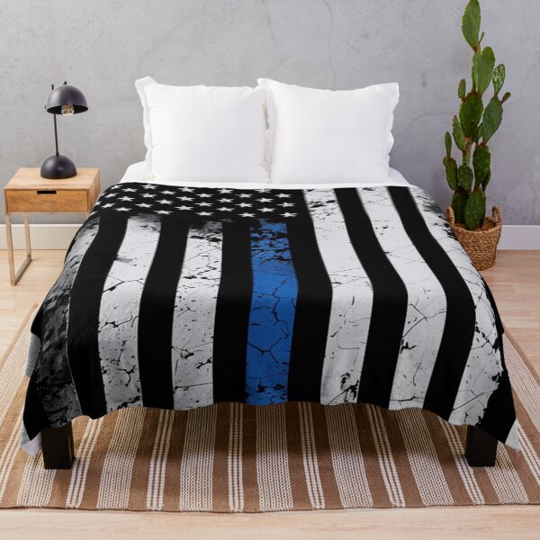 Item preview, Distressed Thin Blue Line American Flag designed and sold by saly55887.