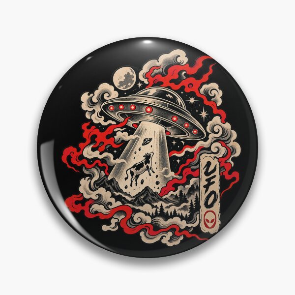 Item preview, Japanese Neo Traditional UFO Cow Abduction designed and sold by zzz888.