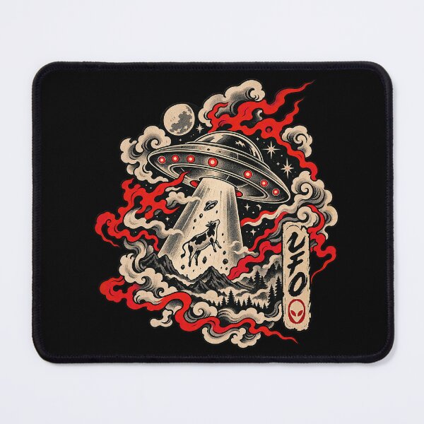 Item preview, Japanese Neo Traditional UFO Cow Abduction designed and sold by zzz888.